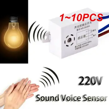1 ~ 10ШТ Интеллектуальный звуковой датчик голоса Модуль переключения Детектора Автоматическое Включение-выключение света в помещении Датчик, управляемый звуком и освещением