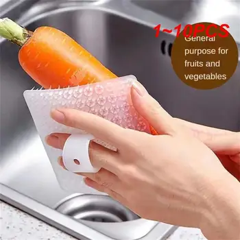 1 ~ 10ШТ Щетка для фруктов и овощей, силиконовая щетка для мытья посуды, многофункциональная щетка для картофеля и моркови, легко моющиеся кухонные инструменты