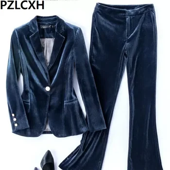 2023 Новые Весенне-осенние брюки-веер Богини темперамента, профессиональный костюм, Деловая женская одежда, комплект из двух предметов, куртка для отдыха