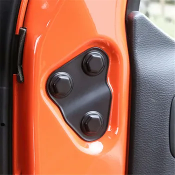 2ШТ Защитная крышка винта замка двери автомобиля для Jeep Jl 2018-2020 Стайлинг автомобиля Защитная отделка винта замка двери Черный