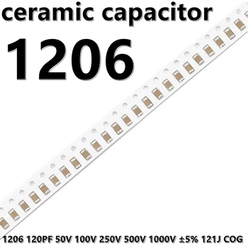 (50шт) 1206 150PF 50V 100V 250V 500V 1000V ± 5% Керамические Конденсаторы 151J COG 3216 SMD