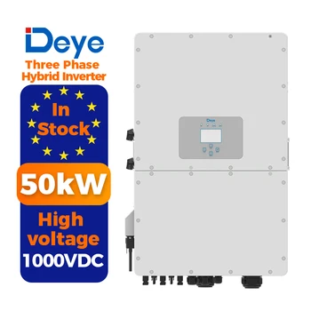 Deye SUN-50K-SG01HP3-EU-BM4 Высоковольтный солнечный гибридный инвертор мощностью 50 кВт, 3 фазы deye    