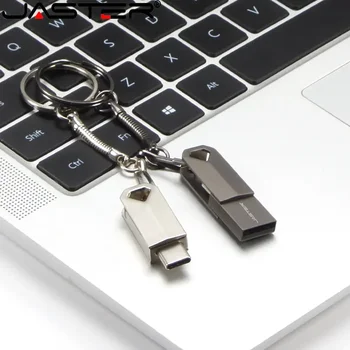 JASTER Двойной Интерфейс USB Флэш-накопитель 64 ГБ Бесплатный Пользовательский Логотип USB-Накопитель 32 ГБ Бесплатный Брелок Для Ключей Флеш-накопитель 16 ГБ Водонепроницаемый U-диск 8 ГБ
