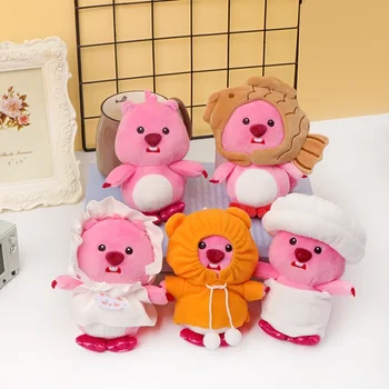 Kawaii Korea Pororo Loopy Плюшевые игрушки Loopy Мягкая кукла, съемная одежда, мультяшный плюшевый мишка для детей, подарки на день рождения и Рождество