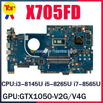 KEFU X705FD Материнская плата для ноутбука ASUS X705F N705F M705F Материнская плата с i3-8145U, i5-8265U, i7-8565U графическим процессором GTX1050-V2G/V4G