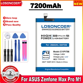 LOSONCOER 7200 мАч C11P1706 Батарея Для ASUS Zenfone Max Pro M1 M2 6,0 Дюймов ZB601KL ZB602KL ZB631KL X00TDB X00TDE