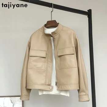 Бренд Tajiyane Для женщин 2023 года, куртки из натуральной кожи, пальто из натуральной овчины для женщин оптом jaqueta de couro