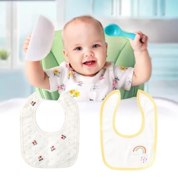 Водонепроницаемый хлопчатобумажный нагрудник для ребенка, Мягкое полотенце от слюны, Шейный платок для новорожденных, нагрудник для кормления, прямая поставка