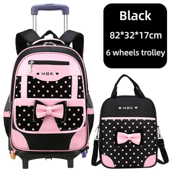 Высококачественный школьный рюкзак на колесиках, водонепроницаемые школьные сумки для девочек-подростков, Багажная сумка, детские сумки