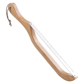 Деревянный нож для нарезки хлеба 15,8-дюймовый зазубренный нож с деревянной ручкой Хлеборезка для домашнего хлеба на закваске Хлеборезка