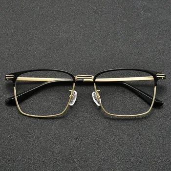 Дизайнерский бренд, японская оправа для очков из чистого титана ручной работы, винтажная элегантность, очки по рецепту для мужчин, очки для близорукости