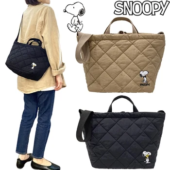 Женская сумка Snoopy, нейлоновые сумки через плечо, дизайнерские роскошные сумки и портмоне, сумка-тоут, Японская сумка-мессенджер