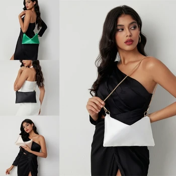 Женская элегантная сумка через плечо с ремешком-цепочкой, однотонная сумка через плечо для телефона, женская модная вечерняя сумочка для ежедневного использования