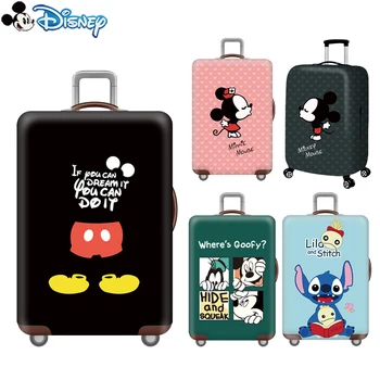 Защитные бирки для чемодана с Микки Маусом Disney, сшитые с изображением персонажей аниме, на крышке для багажа Персонажи Disney Утолщают крышку для багажа
