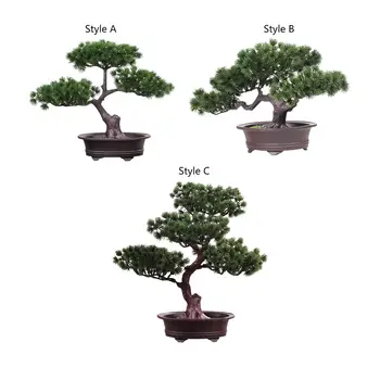Искусственное гостеприимное дерево Бонсай в горшке, универсальное растение для прихожей