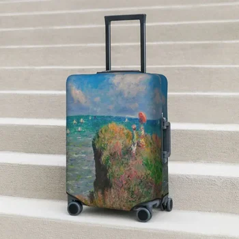 Картина маслом Чехол для чемодана Flight The Cliff Walk Monet Эластичный чехол для багажа Защита от путешествий