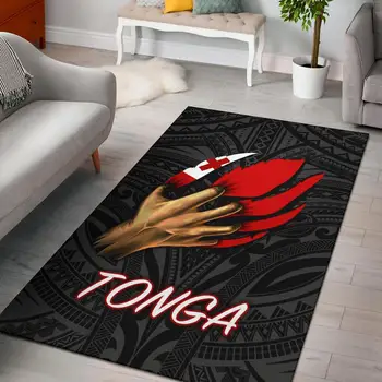 Коврик Tonga In Me, коврик для пола с черным принтом, нескользящий коврик для столовой, гостиной, мягкий ковер для спальни