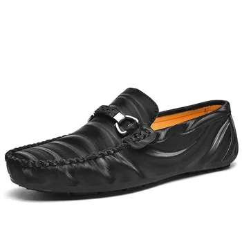 Лоферы мужские 2023, Новая модная обувь из натуральной кожи, мужские лоферы, мужские повседневные лоферы в британском стиле высокого класса, мужские Мокасины