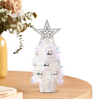 Мини-рождественская елка, искусственные рождественские елки для стола, настольная Елка, мини-искусственная Рождественская елка с шариками, Звездное дерево