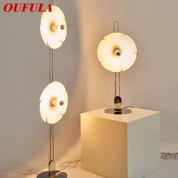 Напольный светильник OUFULA в скандинавском стиле в стиле ретро с лепестками, роскошная современная семейная гостиная, спальня, креативный декоративный светильник на светодиодной основе