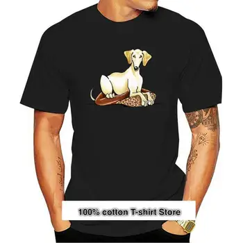 Новая гладкая футболка Saluki Lester Мужская футболка в стиле ретро с собакой, крутые футболки с 3D принтом, модная футболка с круглым вырезом