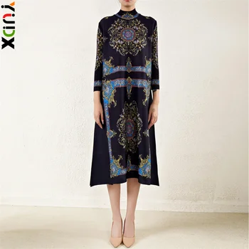 Плиссированное платье YUDX 2024, осень-Зима, новые Модные свободные брюки с высоким воротом, комплекты из двух предметов, Винтажная эстетичная Инди-одежда