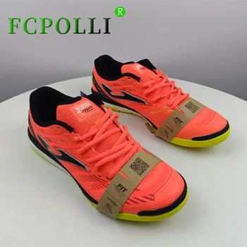 Профессиональные мужские теннисные туфли Противоскользящие Мужские домашние корты Оранжевая спортивная обувь Мужская Дышащая Обувь для настольного тенниса Man