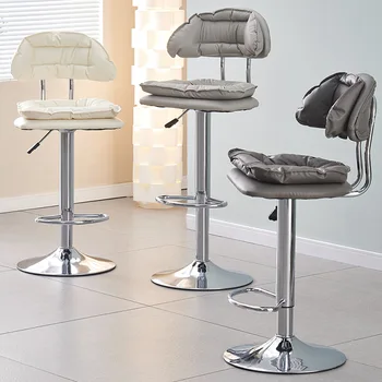Современная мебель, подъемный барный стул, барные стулья, регулируемый по высоте барный стул, металлические барные стулья с мягким сиденьем