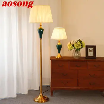 Современный керамический торшер AOSONG, креативные американские простые торшеры, светодиодный декор для дома, гостиной, спальни, кабинета